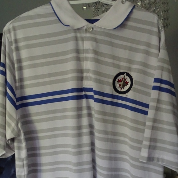 ANTIGUA LIKE NEW MENS POLO SHIRT WINNIPEG JETS - Picture 1 of 1
